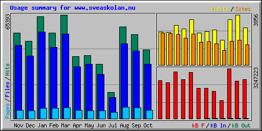 Usage summary for www.sveaskolan.nu